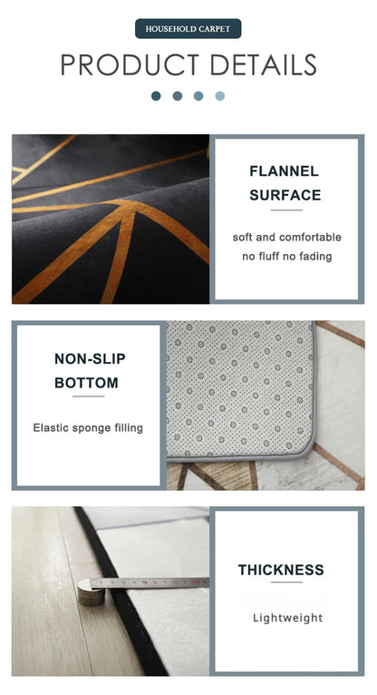 European Style Luxury Large Area Decor Rugs Home Frame Pattern Living Room Carpets Bedroom Lounge Coffee Tables Soft Floor Mat