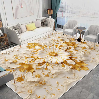 European Style Flower Carpet for Living Room Home Luxury Large Area Soft Rug for Bedroom Decor Non-slip Floor Mat Ковер Tapis