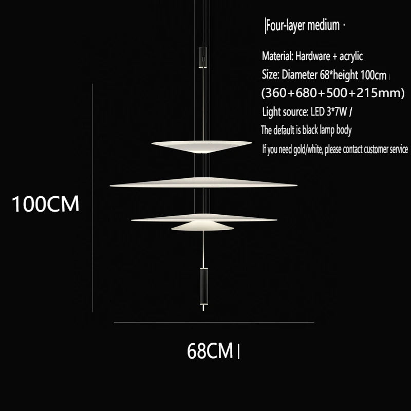 Modern Flying Saucer LED Pendant Lights Personality Home Decor Hanging Lamp Dining Table Bar Living Room Artistic UFO Chandelier