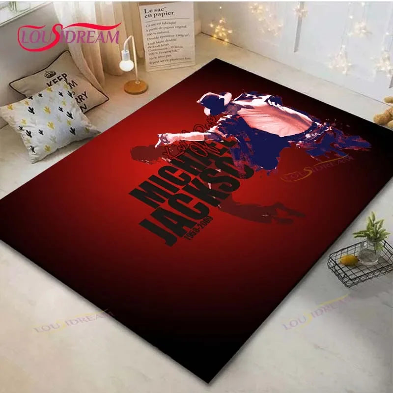 Fashion M-Michael-Jackson Printed  Carpets Living Room Anti-Skid Area Rug Kids Bedroom Mats Yoga Mat Large Carpet Decor