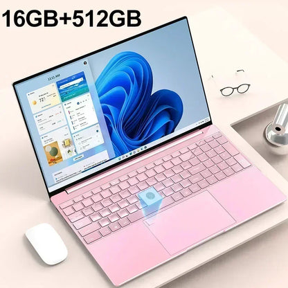 LENO 15.6" Portable Laptop Intel N5095 32GB DDR4 2TB SSD Windows11 Notebook Pc Gamer Office Computer with Backlit Fingerprint