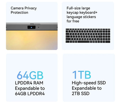 16 Inch Laptop with Intel Core i5 1240P 2.5K IPS Display Windows 11 Notebook Portable Adreamer Laptop 16GB RAM 1TB ROM SSD
