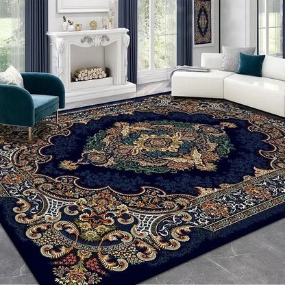 Vintage Persian Red Carpet Living Room High-end Luxury American Hairless Tea Table Rug Bedroom Bed End Anti-slip Large Area Mat