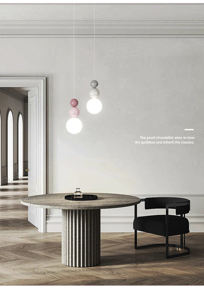 Nordic Pendant Light Modern LED Hanging Lamp Cream Style Indoor Lighting Room Decor Bedroom Living Room Bedside Light Fixture