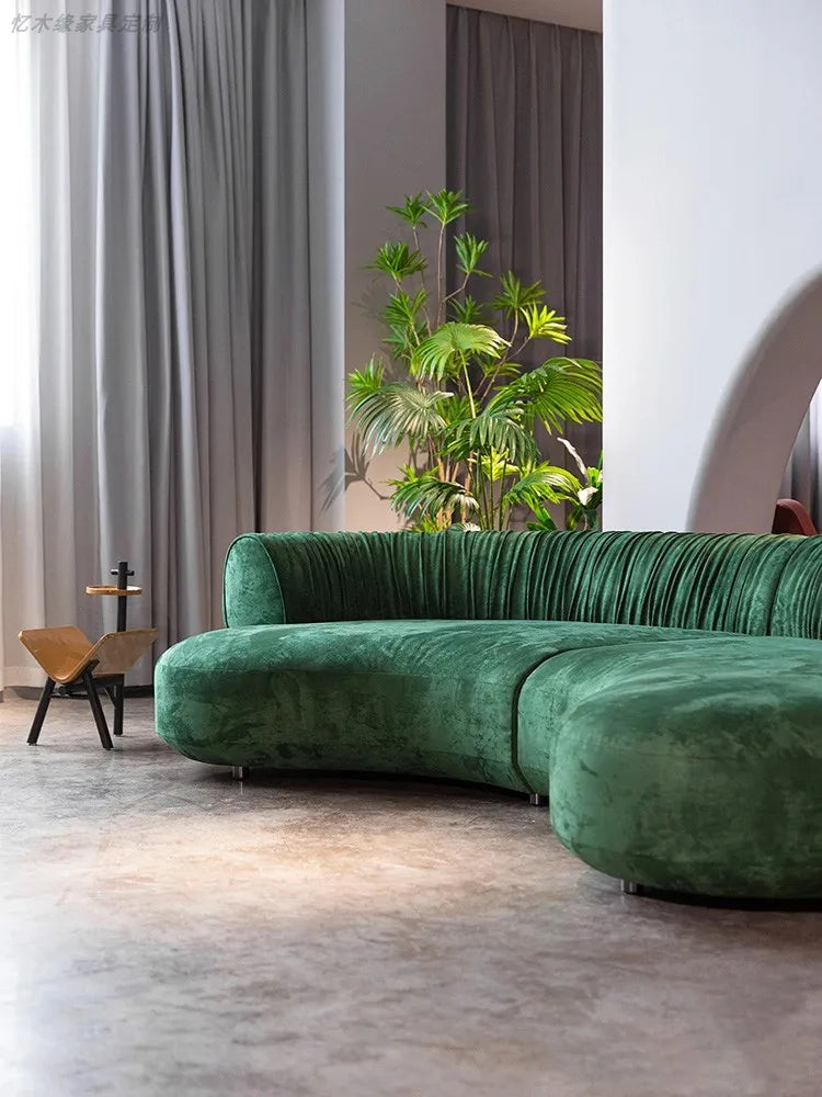 Italian Minimalist Living Room Sofas Curved Leisure Trendy Modern Sofa Designer Aesthetics Muebles Chinese Style Furniture