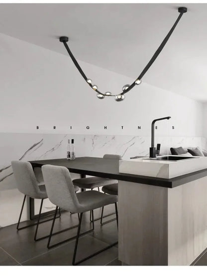 Modern Minimalist Restaurant Gray Decorative Chandelier Nordic Art Designer Villa Duplex Suspended Living Room Staircase Chandel