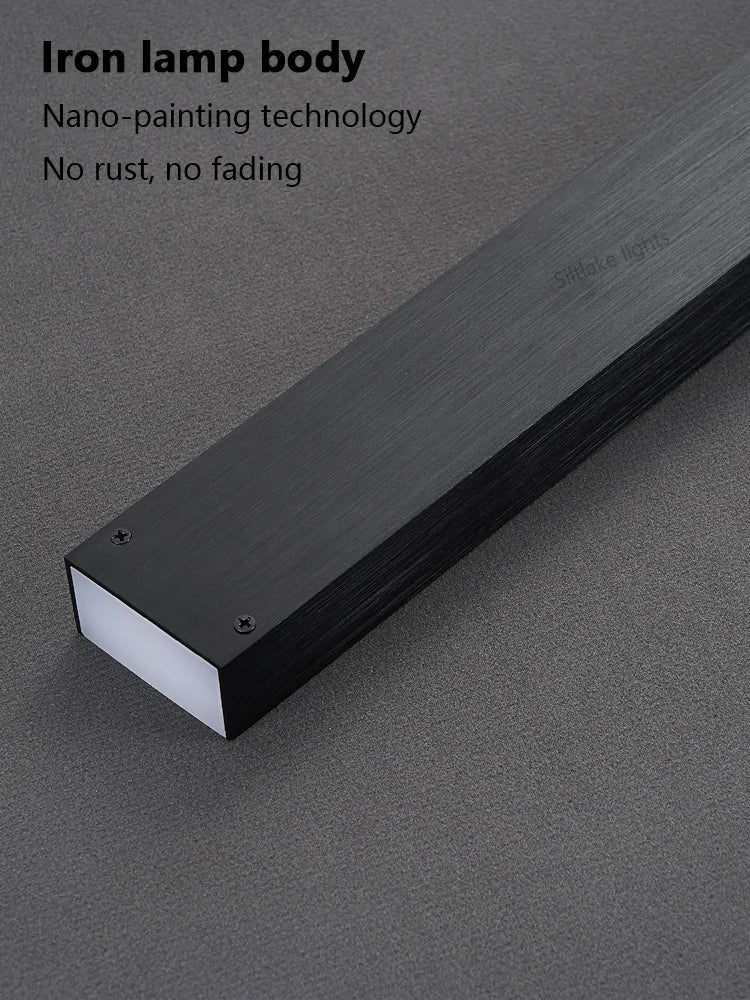 New restaurant chandelier modern simple dining room table bar lights long strip spotlight creative designer pendant lamps