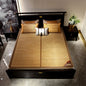 Summer carbonized bamboo mat dormitory cool mattress double-sided foldable straw mat cool mat bamboo and wood grain mat