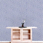 Blue drop-shaped Wallpaper ,Blue  Fish Scale Wall Paper Mural,Peel and Stick  Wall Papers  Roll  On White Background