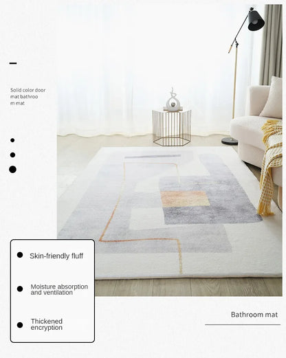 Modern Style Living Room Decoration Line Carpet Fluffy Soft Rugs for Bedroom Abstract Design Plush Rug Home Thickened Floor Mat