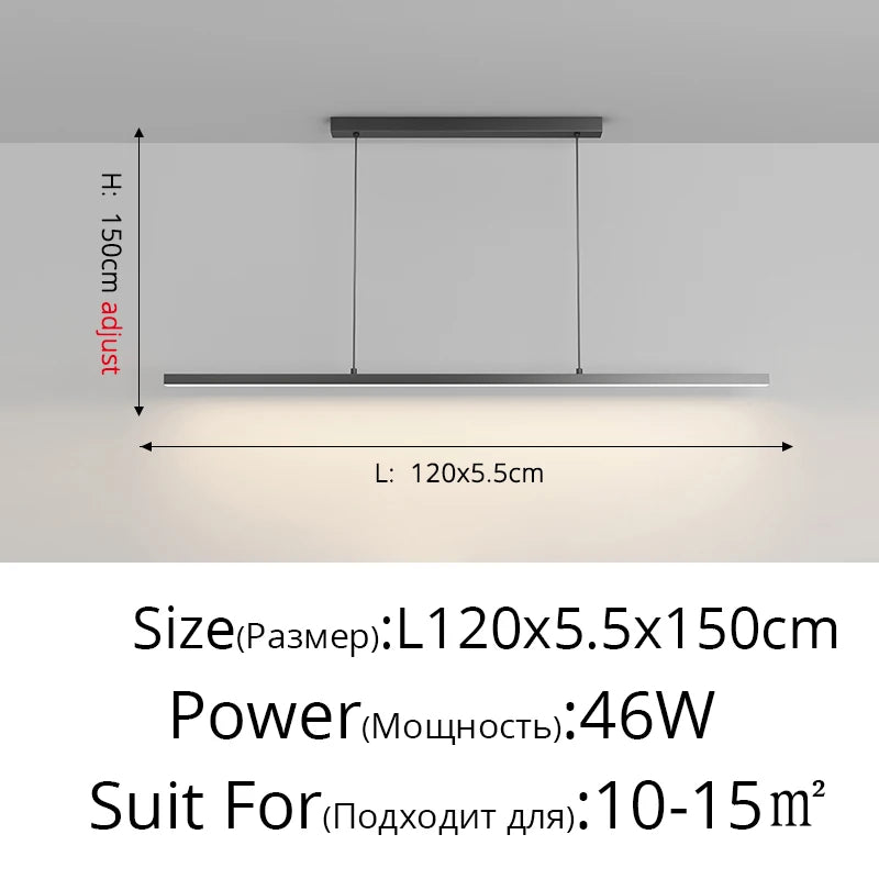 Modern Led Minimalist Long Pendant Lights For Home Villa Living Bedroom Dining Room Study Indoor Lighting Decoration Lamps