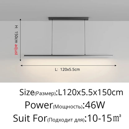 Modern Led Minimalist Long Pendant Lights For Home Villa Living Bedroom Dining Room Study Indoor Lighting Decoration Lamps