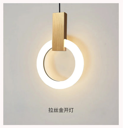 Nordic bedside circular small chandelier, modern and minimalist restaurant chandelier, fashionable bar and study light