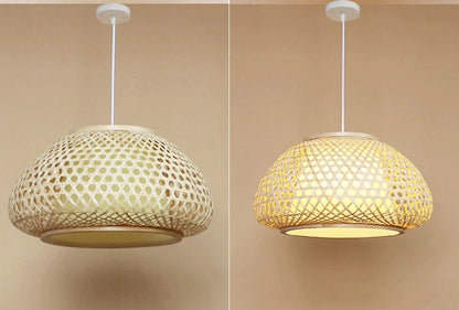 Bamboo Lantern Bamboo Woven Chandelier Chinese Restaurant Tea Room Chandelier Japanese Restaurant Straw Hat Rattan Woven Chandel