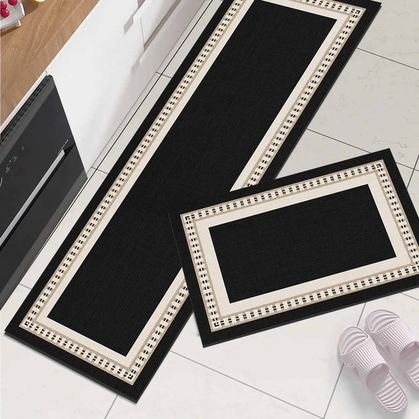 Long Area Retro Diatomite Kitche Floor Mat Waterproof Kitchen Rug For Living Room Hallway Bathroom Mats Doormat Washable