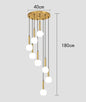Modern ring stairs led lights pendant light lamps for living room led Chandeliers for dining room hanging light indoor lighting