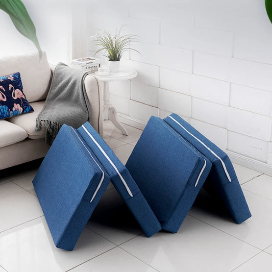 Compact Memory Foam Folding Mattress Office Nap Bed Compact Tatami Yoga Mat Foldable Sponge Mattress Portable Single Bed for Eas