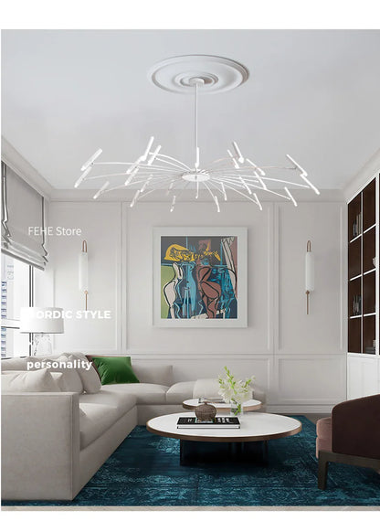 Living room lamp, new light luxury bedroom chandelier Nordic lamps modern minimalist atmosphere For home dining room Lights
