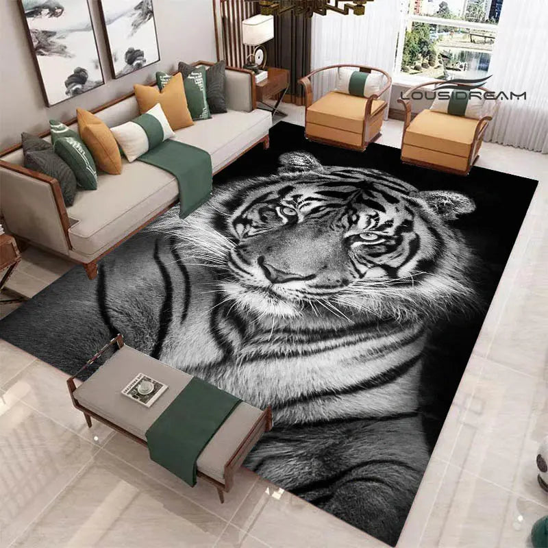 3D tiger printed carpet Fashion yoga mat Photography prop room decor  area rug  carpets for living room