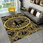 3D Bitcoin Virtual Currency Area Rug Large, Carpet Rug for Living Room Bedroom Sofa Playroom Doormat Decor, Kid Non-slip Floor Mat