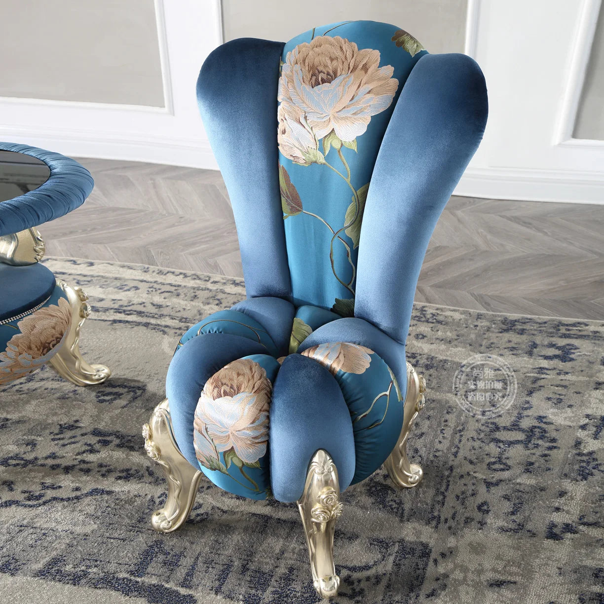 European-Style Leisure Chair Coffee Table Three-Piece Living Room Sofa Couch Balcony Table and Chair Living Room