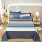 Abstract Geometric Stripe Lines Flat Sheet 3 Pieces 100% Cotton Bed Sheet Soft Comfortable Bedding for Guestrooms and Bedroom