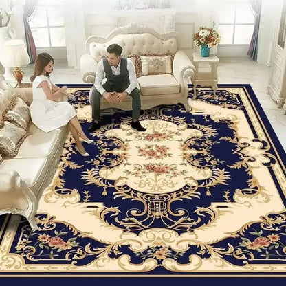 European Red Luxury Carpet Large Living Room Decoration Home Rugs Soft Comfortable Lounge Rug Anti Slip Washable Bedroom Mat