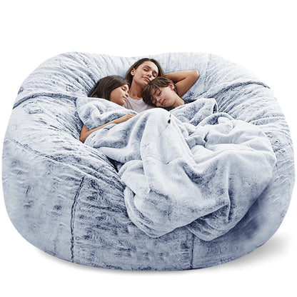 Soft Warm 180*90cm Fur Giant Removable Washable Bean Bag Bed Cover Comfortable Living Room Furniture Lazy Sofa Coat