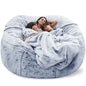 Soft Warm 180*90cm Fur Giant Removable Washable Bean Bag Bed Cover Comfortable Living Room Furniture Lazy Sofa Coat
