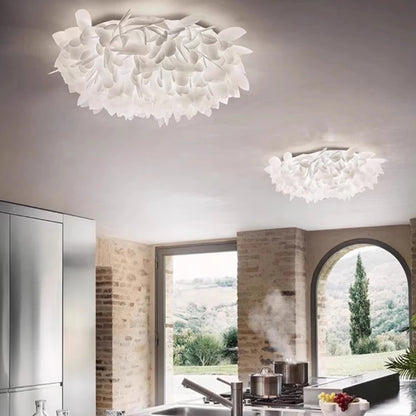 Nordic Luxury Fashion Petal Iron PVC LED Decor Home Atmosphere Ceiling Light Bedroom Foyer Dining Room Lighting Fixtures