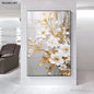 Blooming White Flowers On Canvas, Poster,Print Painting Abstract  Wall Art Picture For Nordic Living Room Decor Cuadros Unframed