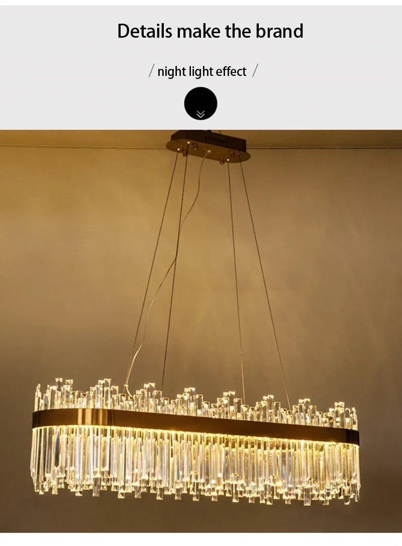 Nordic Luxury Chandeliers Crystal Pendant Ceiling Lights for Living Dining Room Kitchen Gold Pendant Light Decor Indoor Lighting