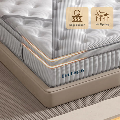 Full Mattress 14Inch Medium Plush Full Size Mattress in Box Hybrid Mattress with Memory Foam 7 Zone Individual Pocket Spring