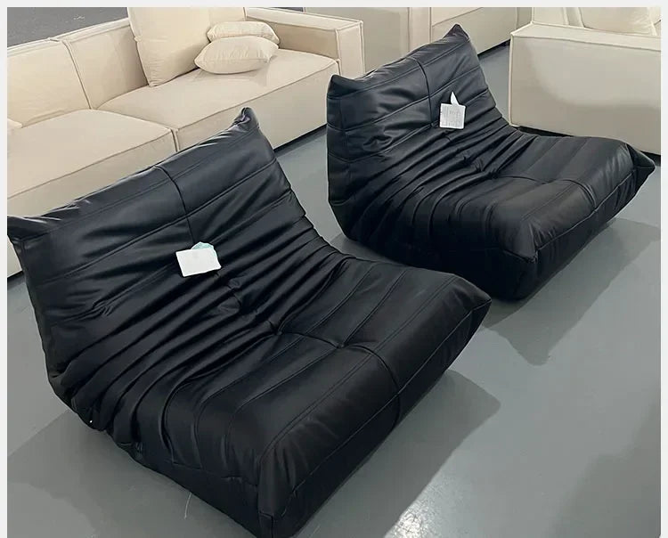 Fireside Chair for Adult Armless Floor Sofa Soft Comfy Lounge Chair Foam Sofa Accent Chair for Living Room Bedroom Bean Bag Sofa