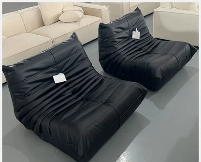 Fireside Chair for Adult Armless Floor Sofa Soft Comfy Lounge Chair Foam Sofa Accent Chair for Living Room Bedroom Bean Bag Sofa