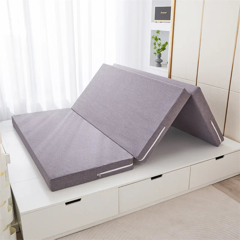 Folding Mattress Queen Size Memory Foam Mattress Japanese Tatami Sponge Mattress Multifunctional Removable Washable Mattress Pad
