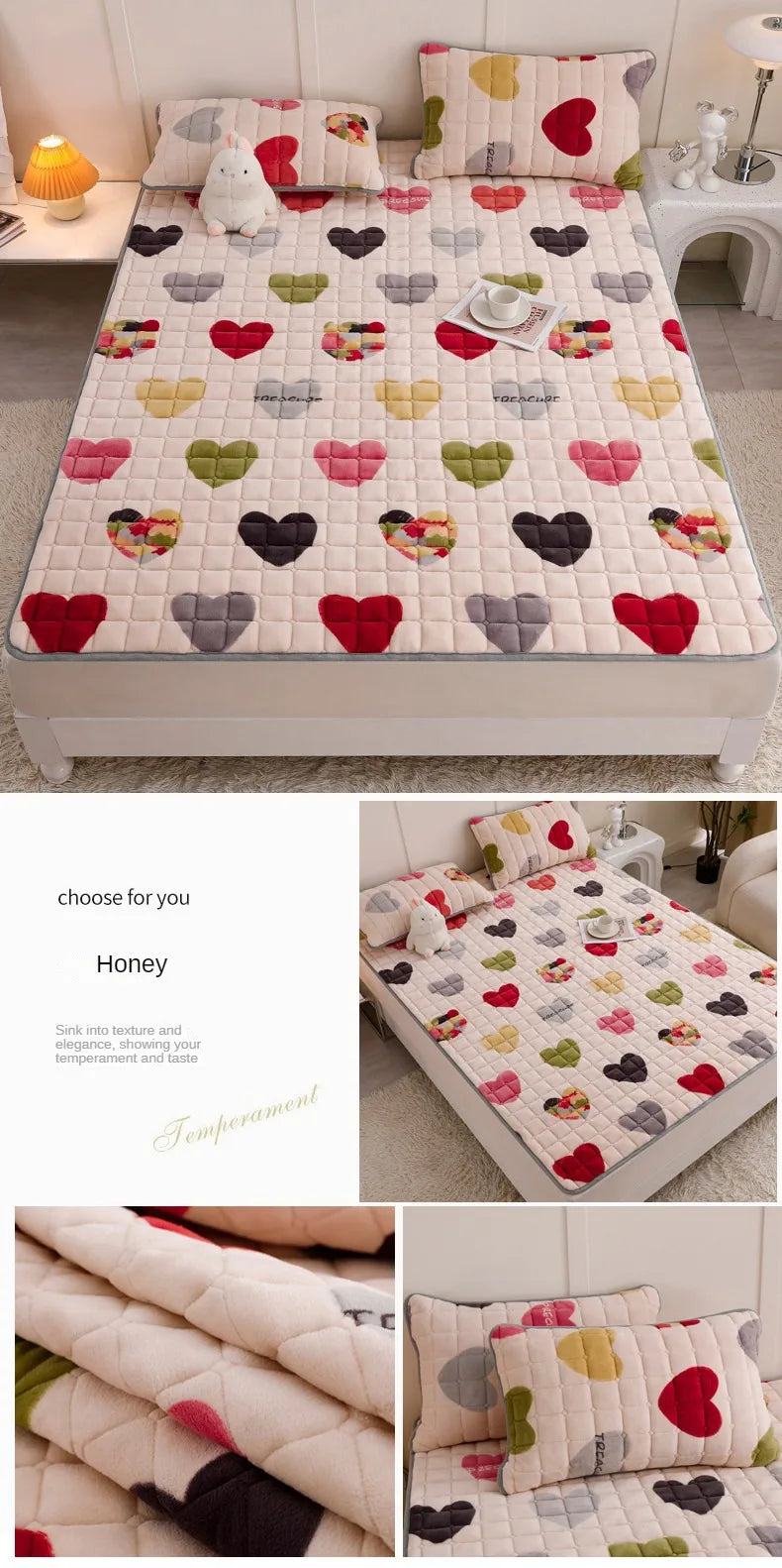 Fleece Topper Mattress Foldable Pad Sleeping Mat on The Floor Tatami Orthopedic Pillow Top Double Bed Bedroom Furniture Futon
