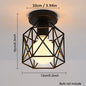 Industrial Pendant Light Adjustable Hanging Lamp for Ceiling Light Fixture Metal Cage Chandelier Lighting for Island Dining Room
