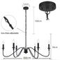 Retro Loft Living Room Chandelier Lighting E14 Vintage American Style Black/Gold Ceiling Chandelier Household Dining Room Light