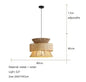 Vintage Wabi Sabi Chandelier Handmade Hemp Rope Pendant Light for Restaurant Bar Cafe Dining Room Led Rattan Lamp