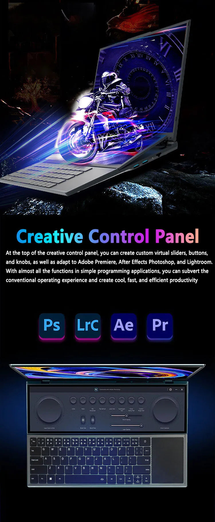 16+14 Dual Screen Touch Intel Core i7-9750H Gaming Business Laptop RAM 64GB SSD 4TB Backlight 6-Core 12 Thread DDR4 HD 4.5GHz