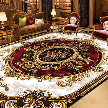 Gorgeous Retro European Carpet Living Room Large Area Decoration Sofa Area Rugs for Bedroom Cloakroom Non-slip Floor Mats