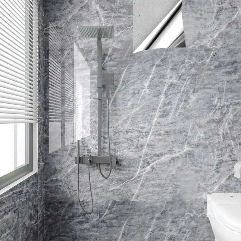 Foil Marble Self Adhesive Waterproof Wallpaper for Bathroom Wall Deocr Kitchen Oil Peoof High Temperature Resistance Stickers