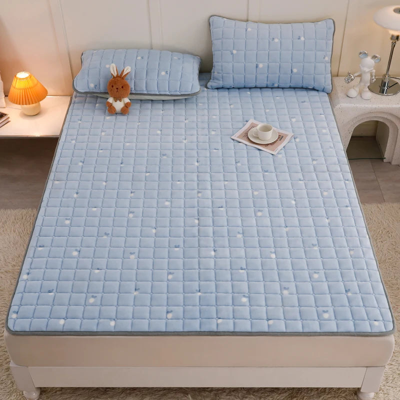 Fleece Topper Mattress Foldable Pad Sleeping Mat on The Floor Tatami Orthopedic Pillow Top Double Bed Bedroom Furniture Futon