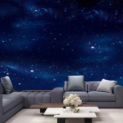 Mysterious Universe Space Starry Sky Blue Star Art Tapestry Wall Hanging Psychedelic Tapestry for Bedroom Living Room Decoration