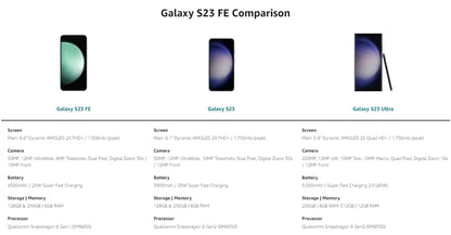 Samsung Galaxy S23 FE 5G S711U1 S711B S7110 6.4" AMOLED 8GB 128/256GB Snapdragon NFC Original  Android Cell Phone