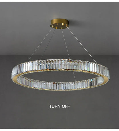 2024 Led Luxury Crystal Ceiling Pendant Lamp Living Room Bedroom Hanging Chandelier Bar Dining Table Light for Room Decor Lustre