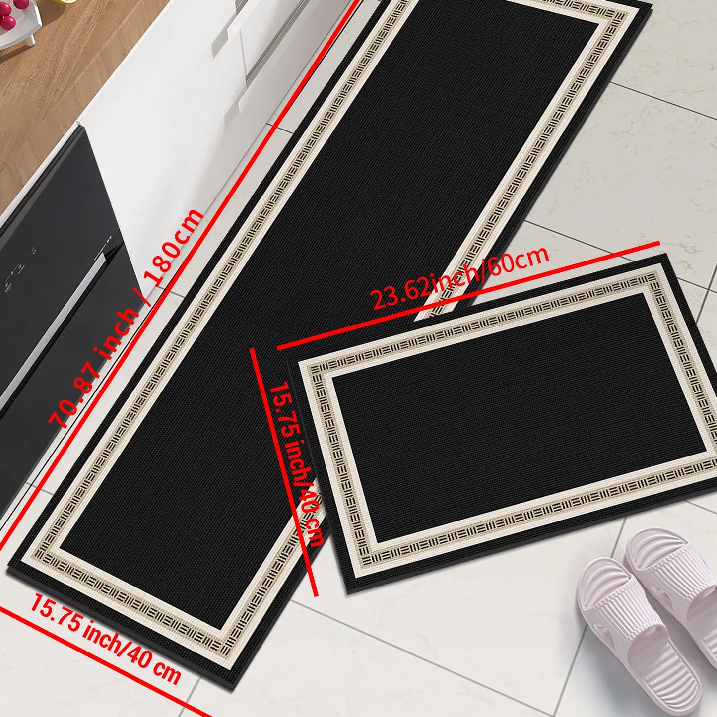 Long Area Retro Diatomite Kitche Floor Mat Waterproof Kitchen Rug For Living Room Hallway Bathroom Mats Doormat Washable