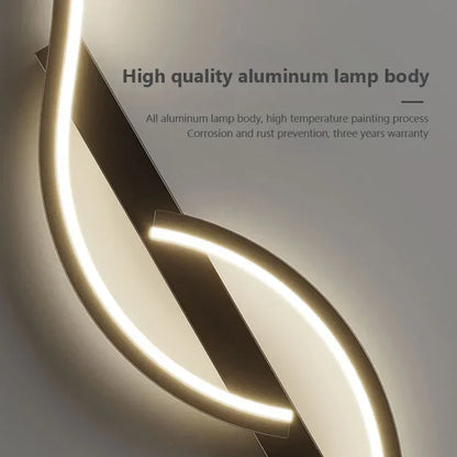 LED Wall Lamp 60/80/100CM Smart Remote Control Adjustable Color Temperature Brightness Bedroom Bedside Living Room Wall Sconces