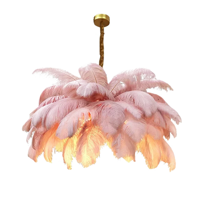 Feather Chandelier Ceiling Lamp LED Pendant Light Nordic Home Decor Lustre Modern Chandelier Pendant Light for Living Room